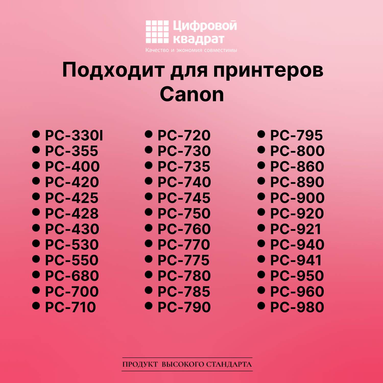 Картридж для Canon PC-880 совместимый 3