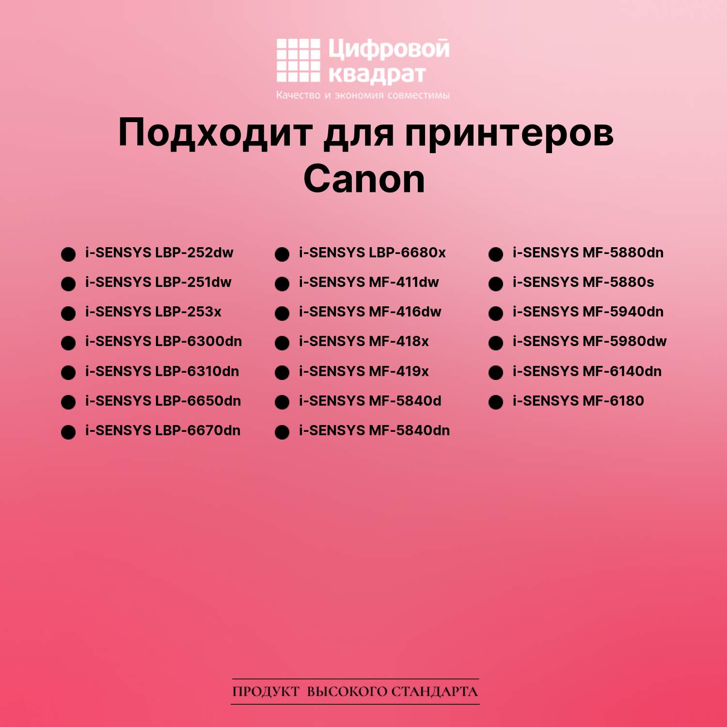 Картридж для Canon LBP-252dw с чипом совместимый 2