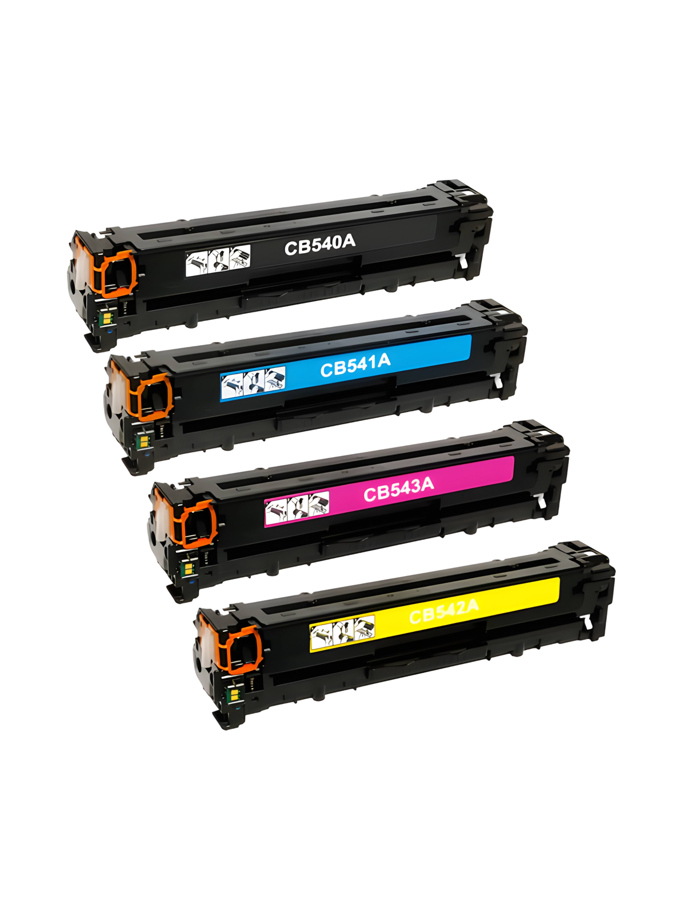 Набор картриджей CB540A-CB543A HP 125A с чипом совместимый 1