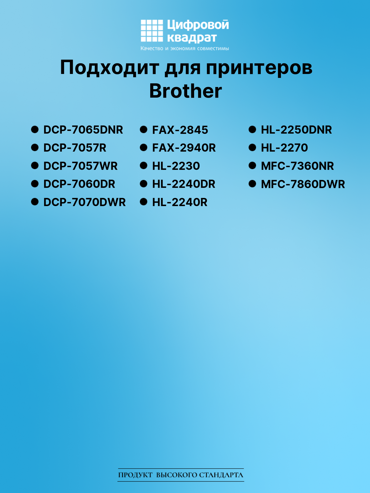 Картридж для Brother DCP-7065DNR (TN-2275), FAX-2845 2