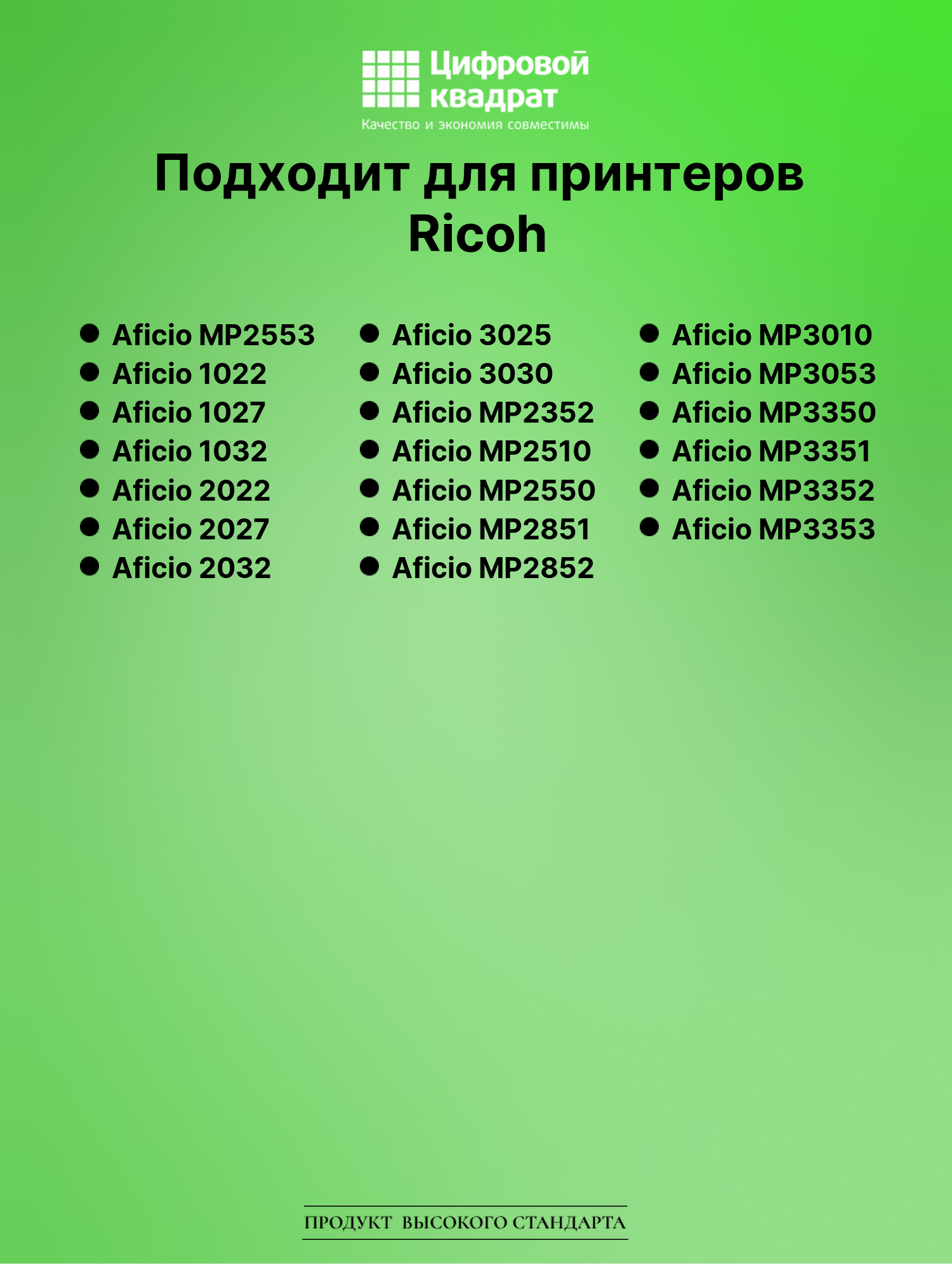 Картридж для Ricoh MP2553 совместимый 2