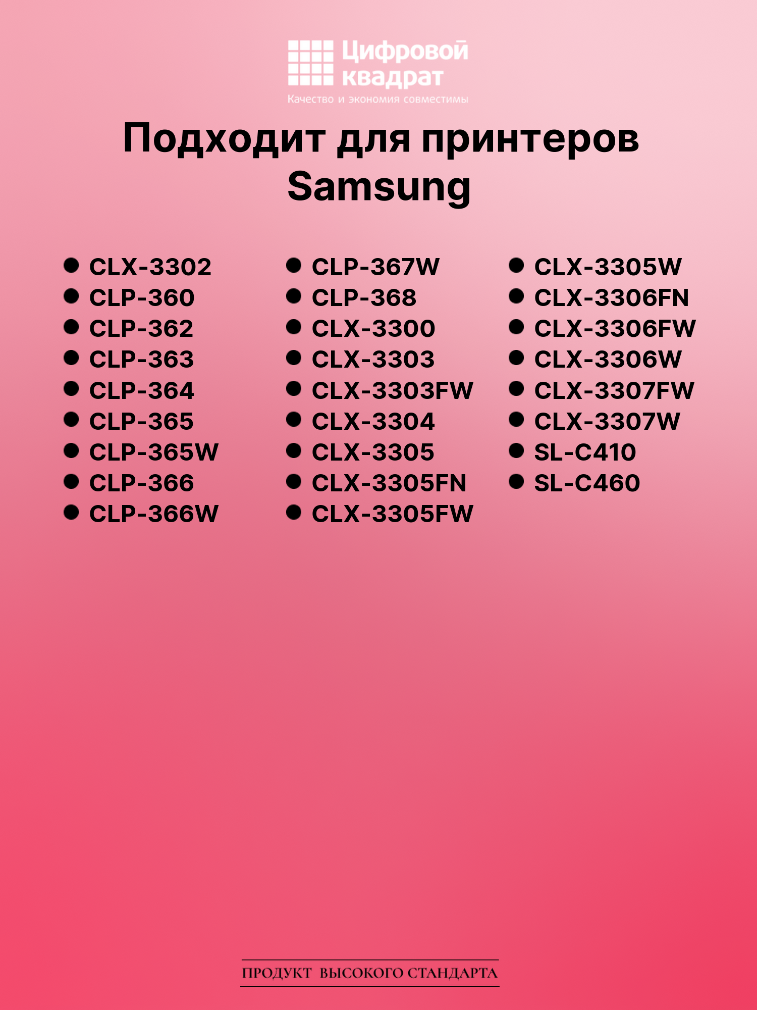 Картридж для Samsung CLX-3302 совместимый 2