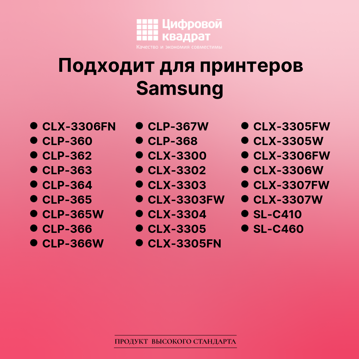 Картридж для Samsung CLX-3306FN совместимый 2