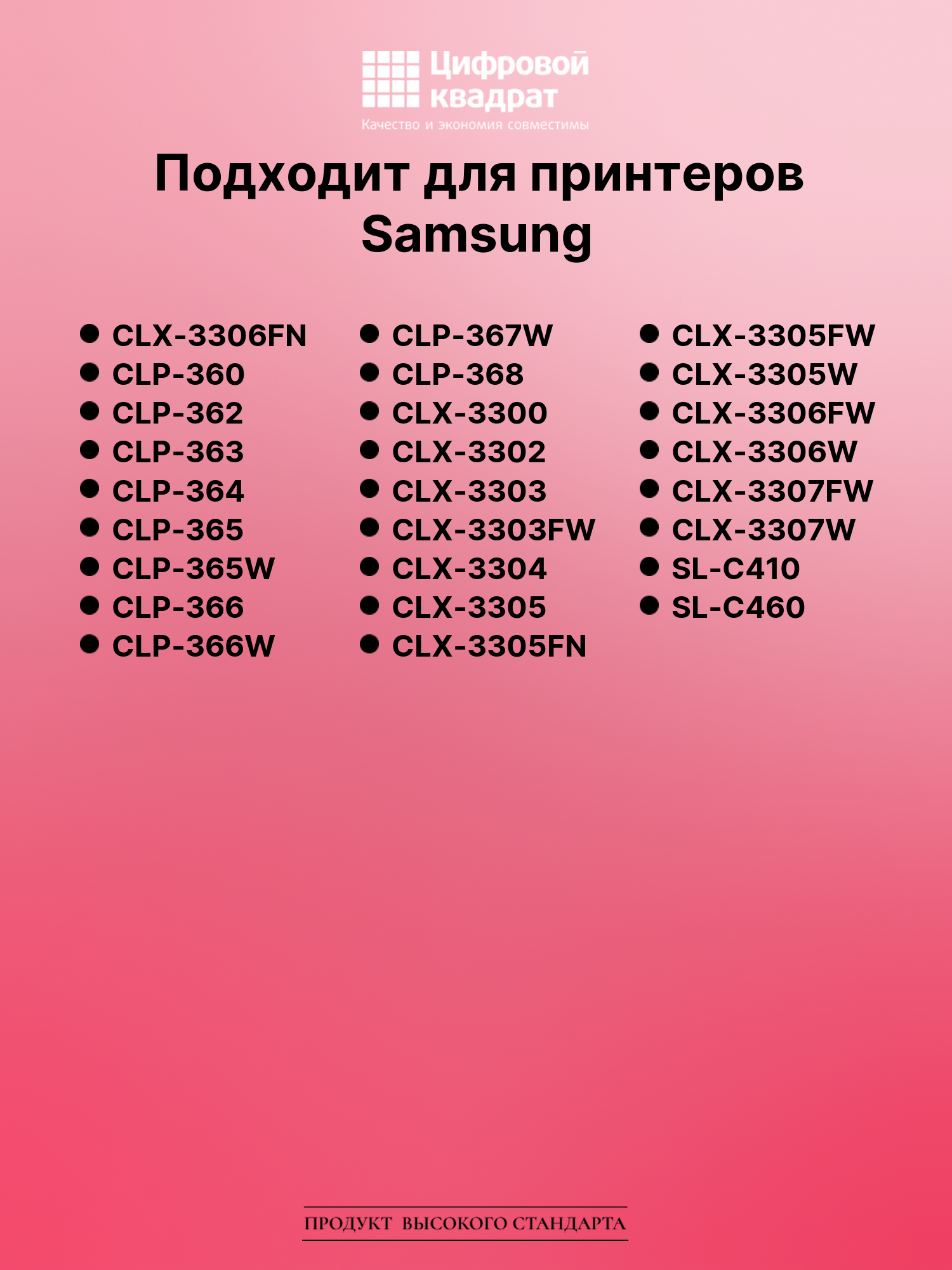 Картридж для Samsung CLX-3306FN совместимый 2