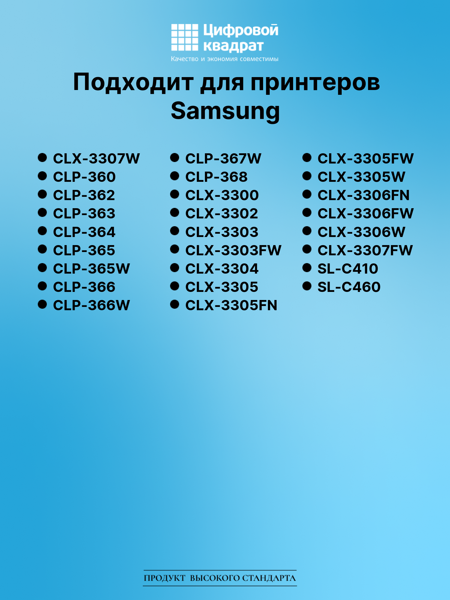 Картридж для Samsung CLX-3307W совместимый 2