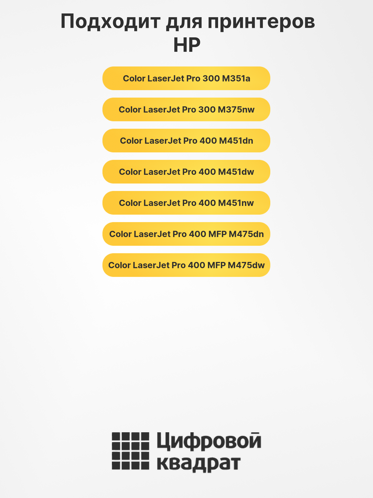 Картридж CE412A HP 305A желтый совместимый 2