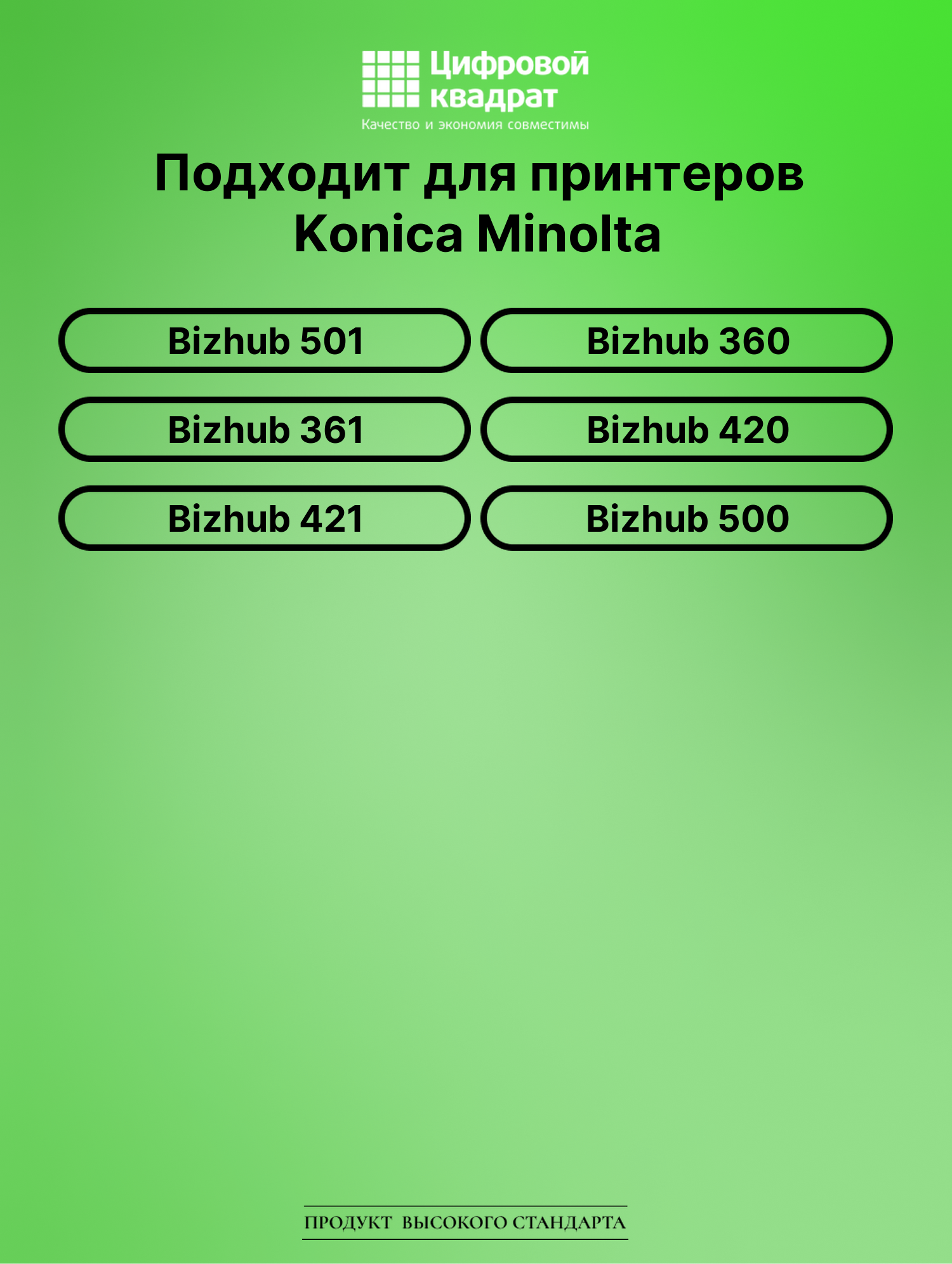 Картридж для Konica Bizhub 501 совместимый 2