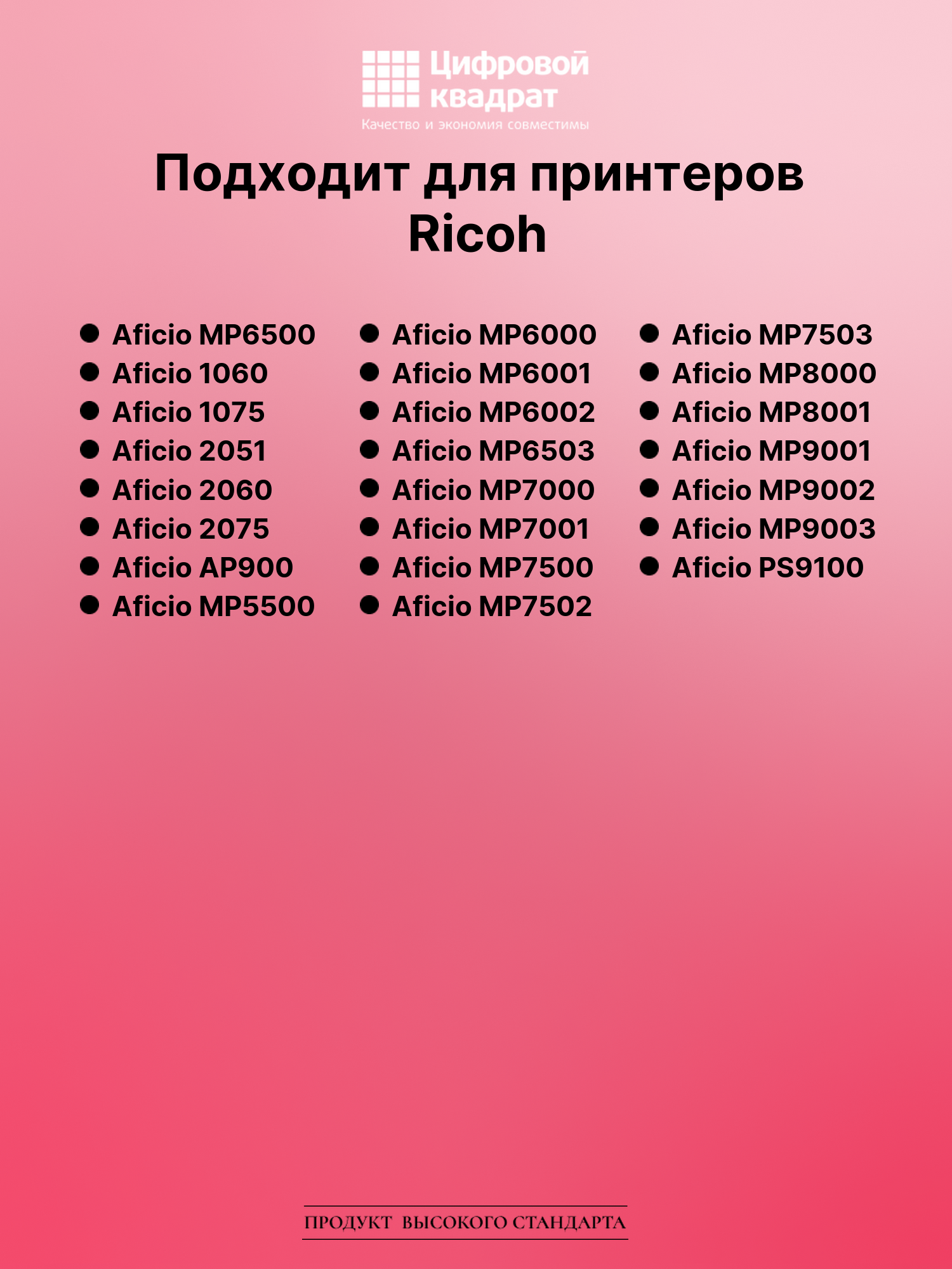 Картридж для Ricoh Aficio MP6500 совместимый 2