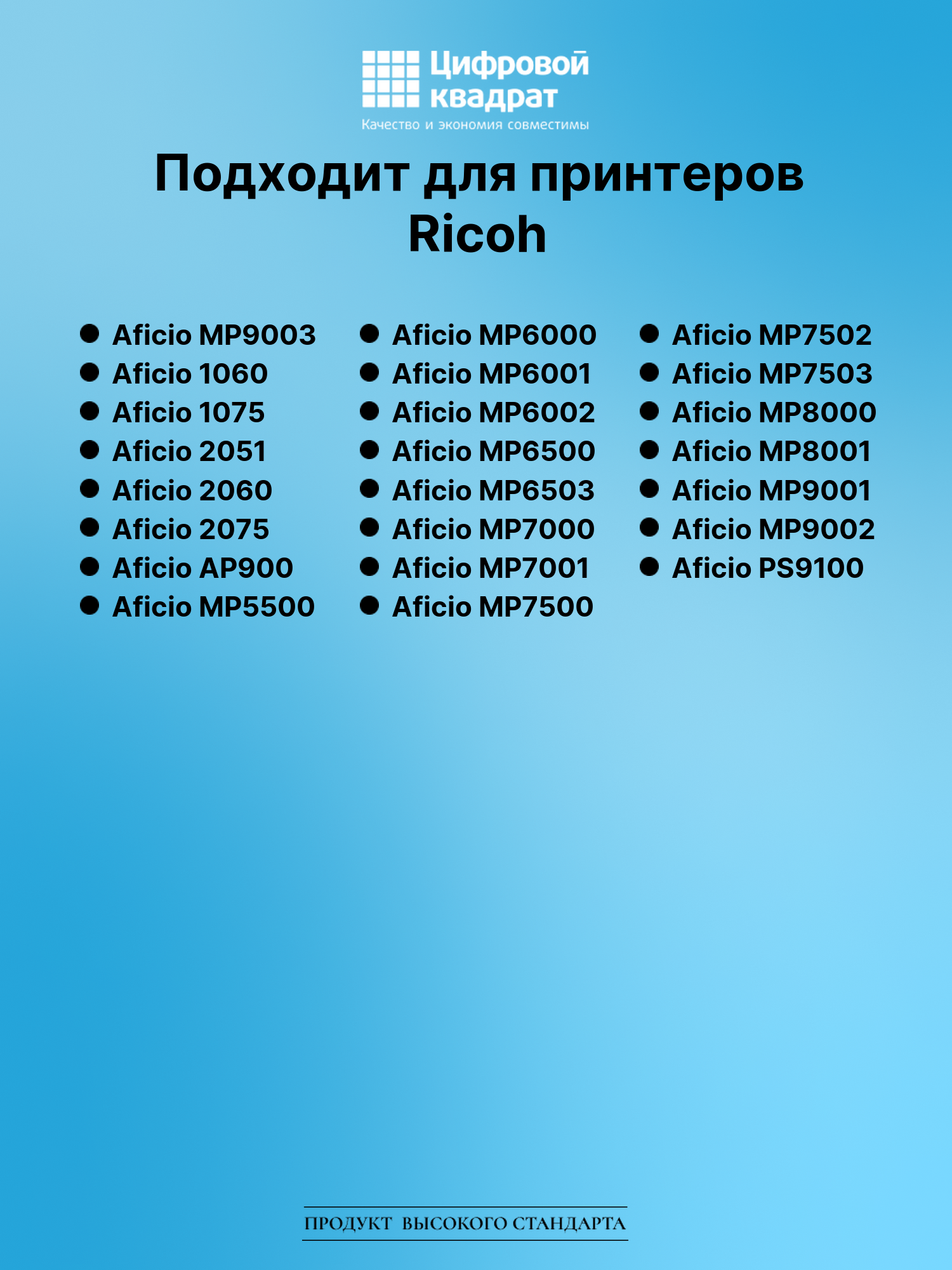 Картридж для Ricoh Aficio MP9003 совместимый 2