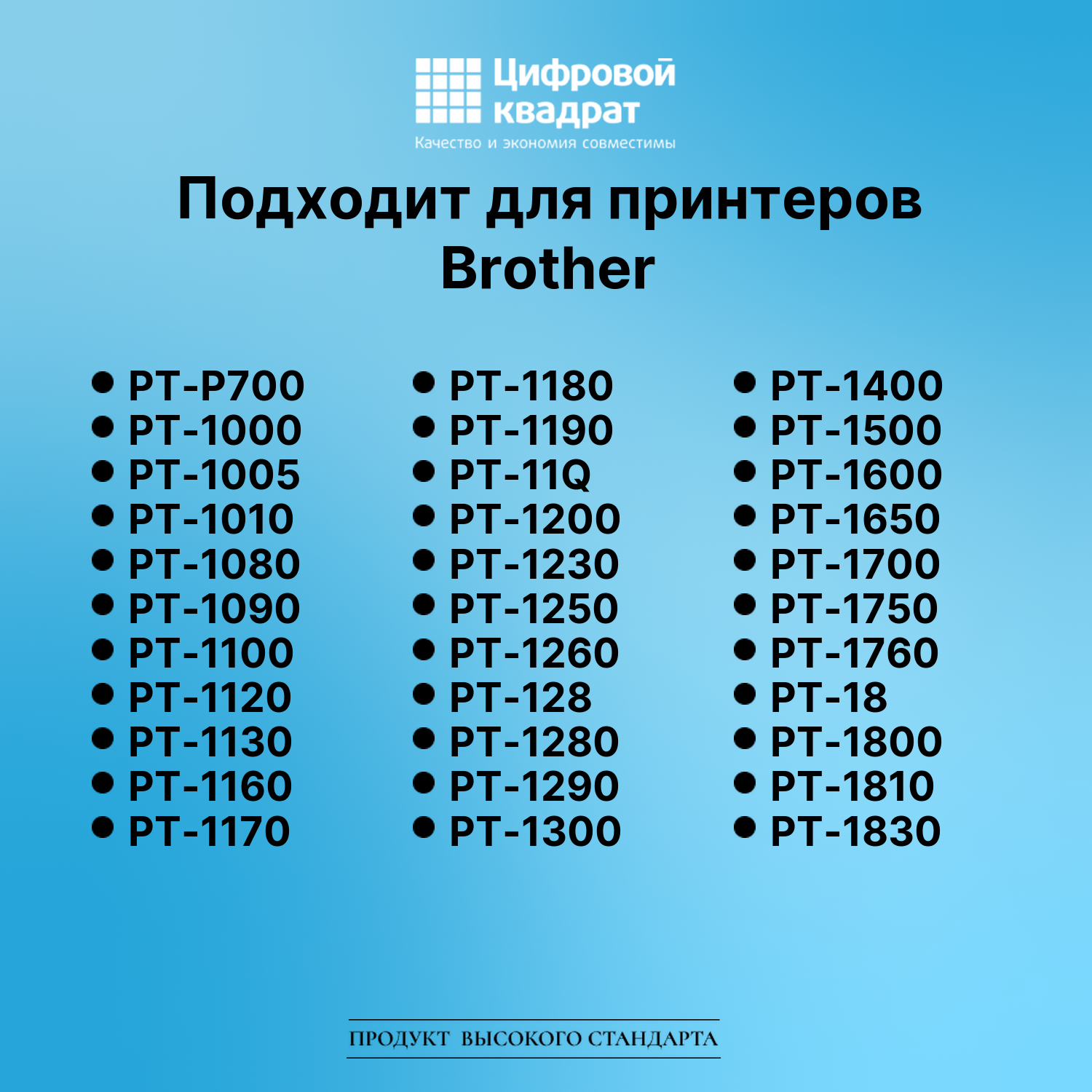Лента для печати этикеток и наклеек для Brother PT-P700 2
