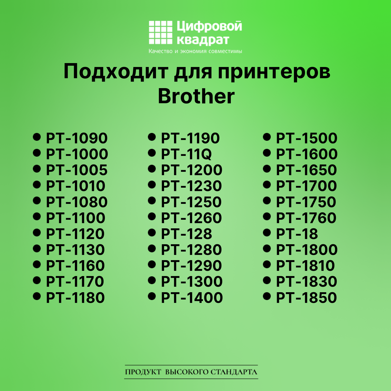 Лента для печати этикеток и наклеек для Brother PT-1090 2