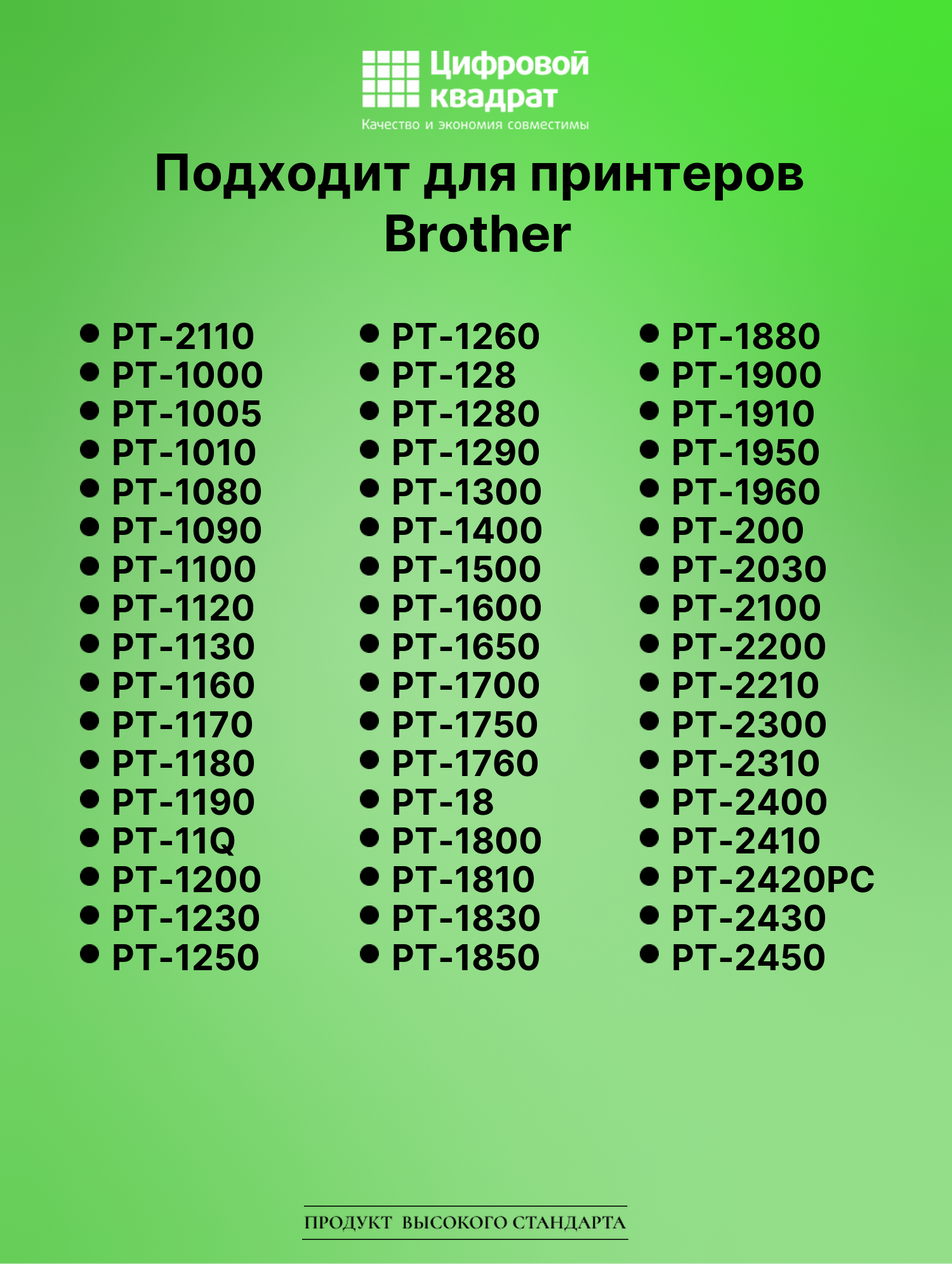 Картридж для Brother PT-2110 (TZe-111), PT-1000, PT-18 2