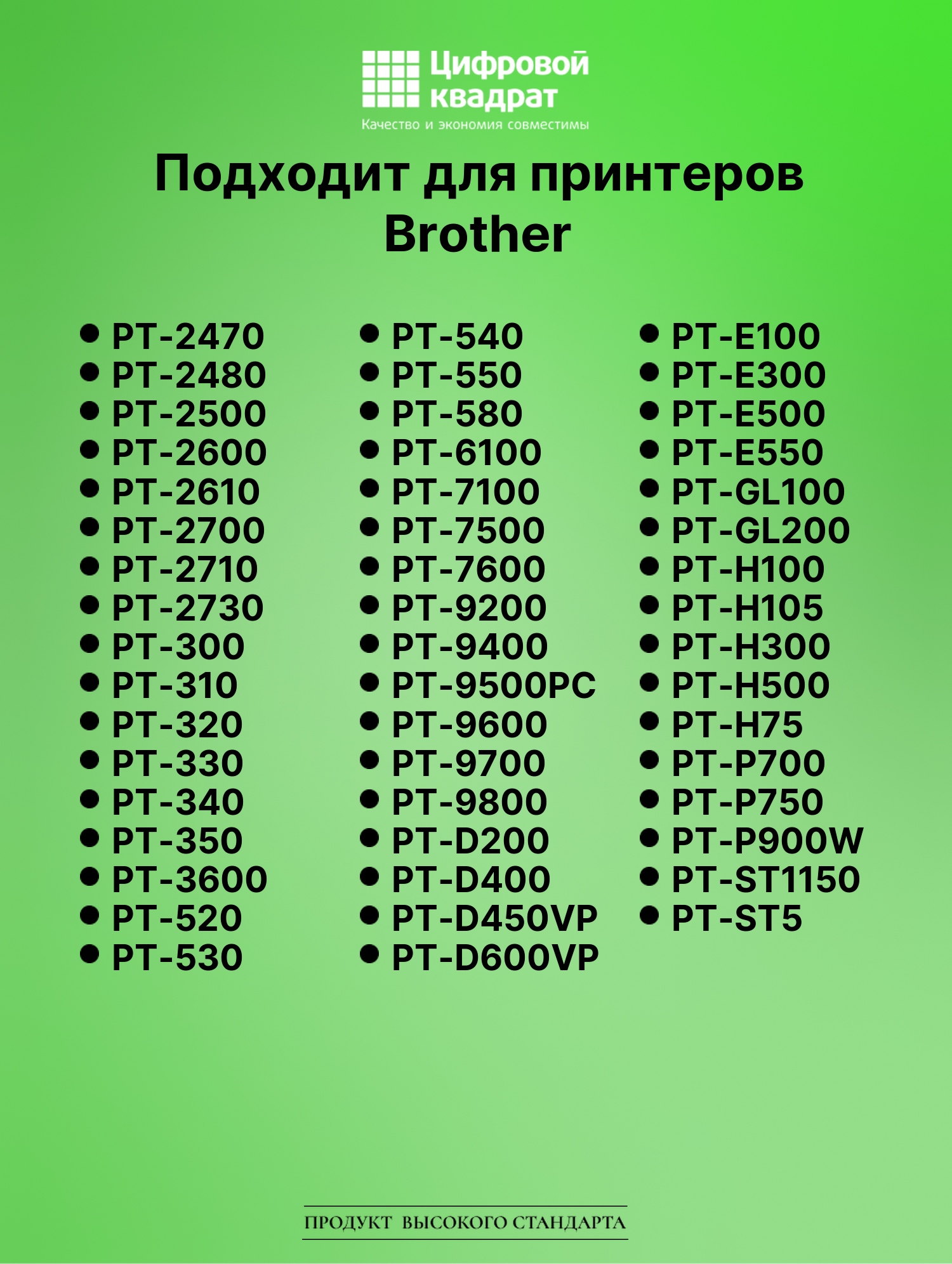 Картридж для Brother PT-2410 (TZe-111), PT-1000, PT-18 3