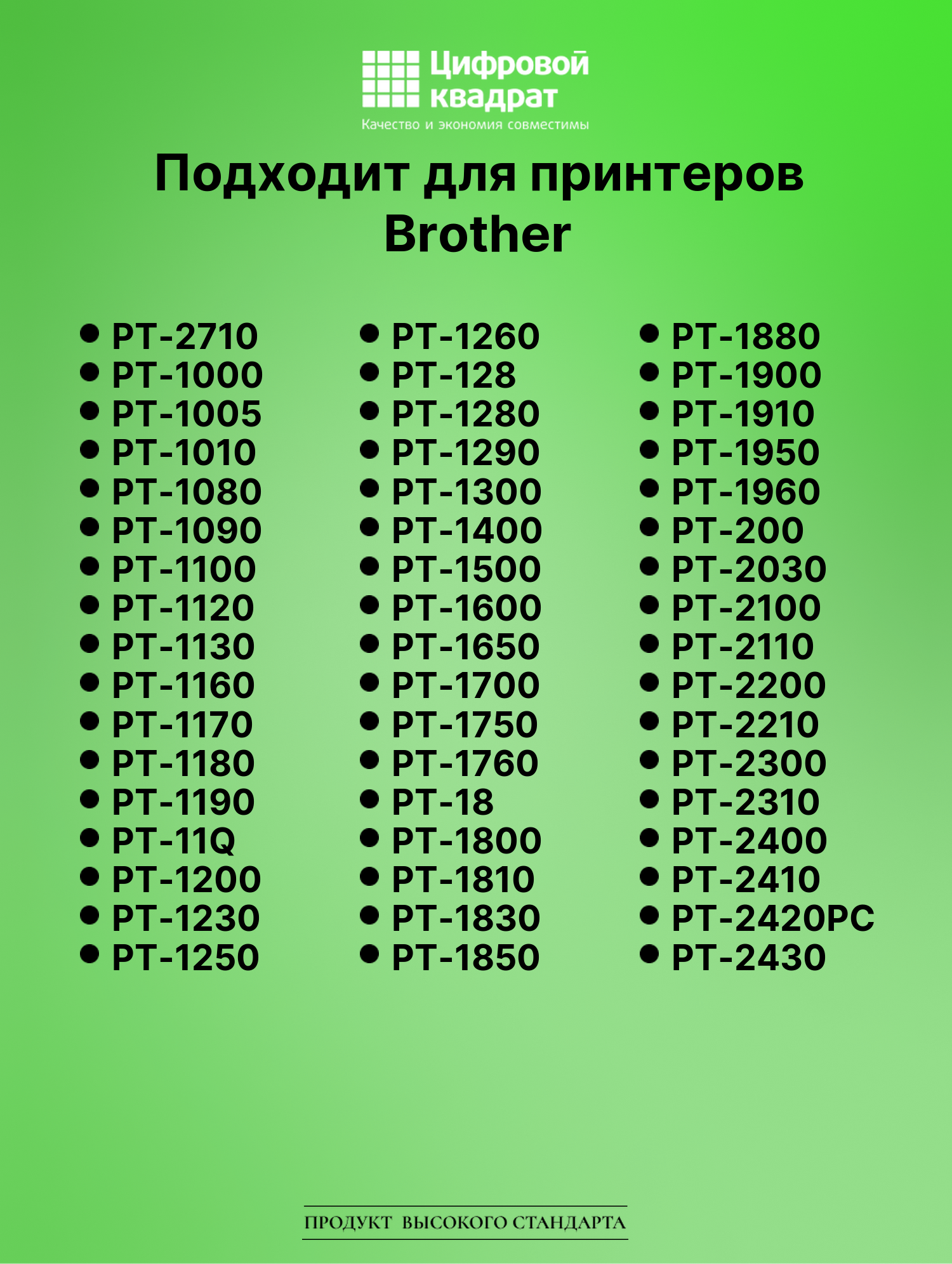 Картридж для Brother PT-2710 (TZe-111), PT-1000, PT-18 2