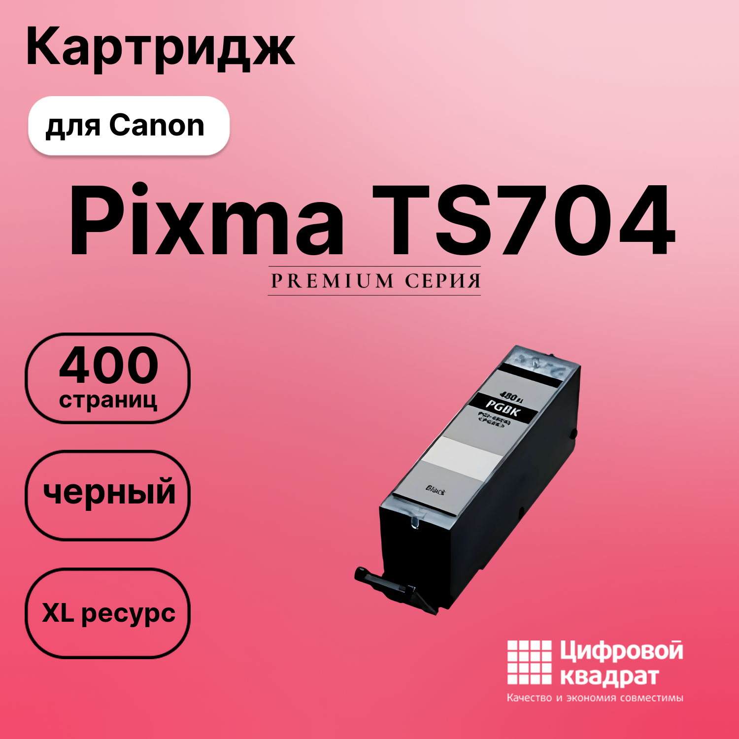 Картридж для Canon Pixma TS704 (PGI-480XLBK),