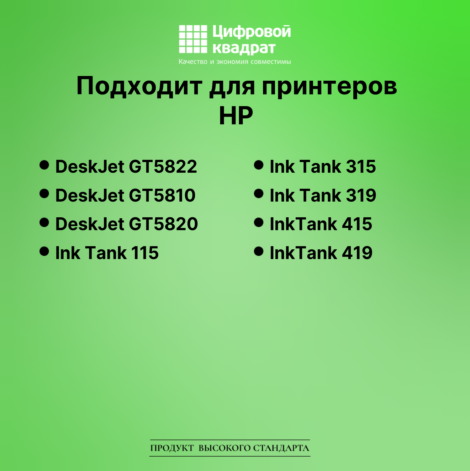 Чернила для HP DeskJet GT5822 совместимые 2