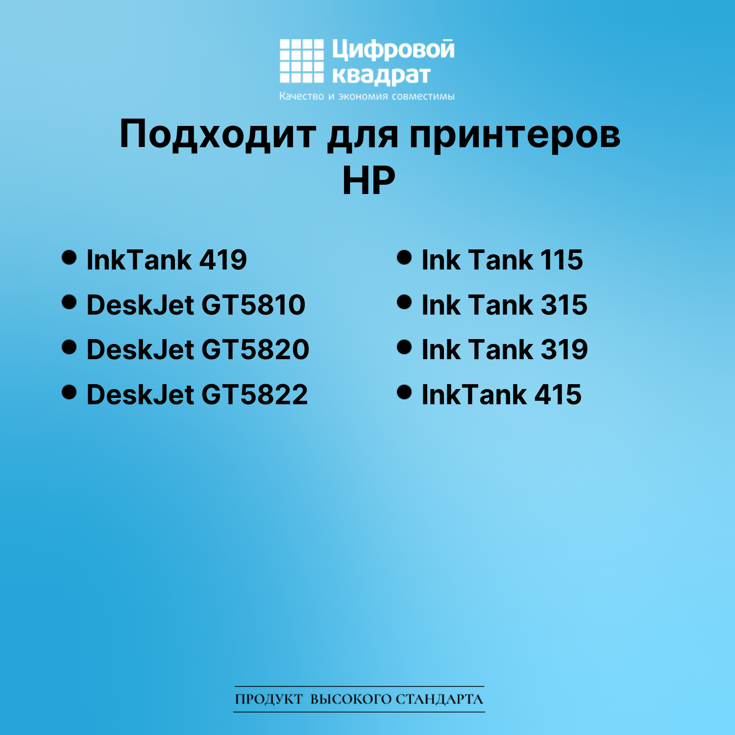 Чернила для HP InkTank 419 совместимые 2