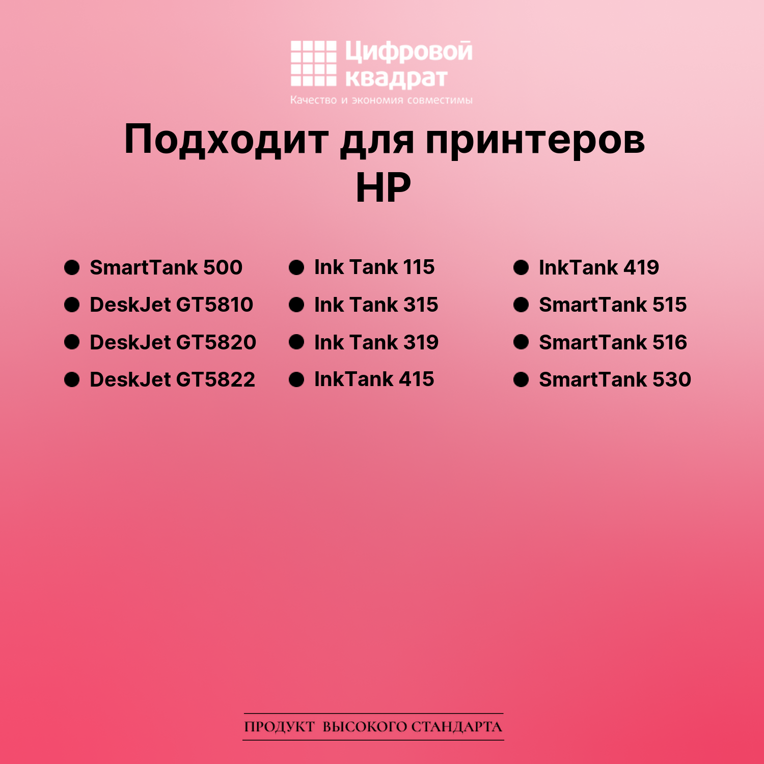 Чернила для HP SmartTank 500 совместимые 2