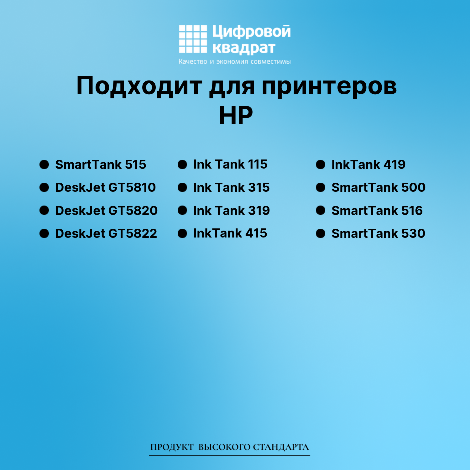 Чернила для HP SmartTank 515 совместимые 2
