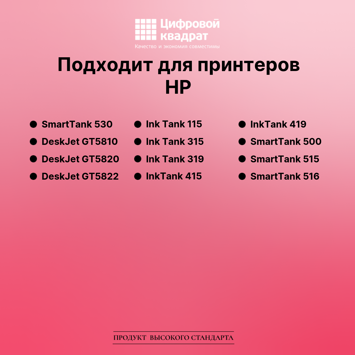 Чернила для HP SmartTank 530 совместимые 2