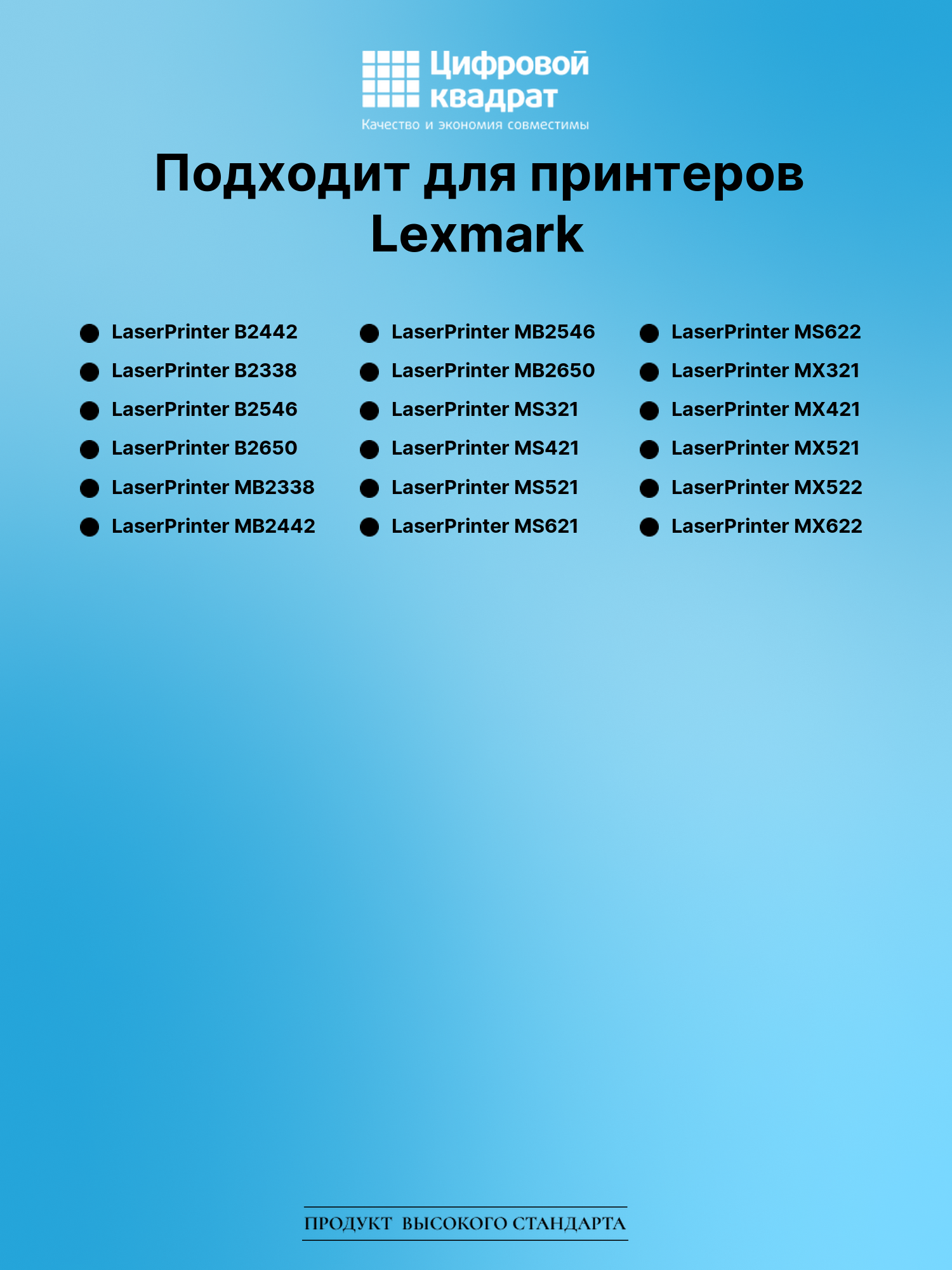 Картридж для Lexmark LaserPrinter B2442, LP B2546 2