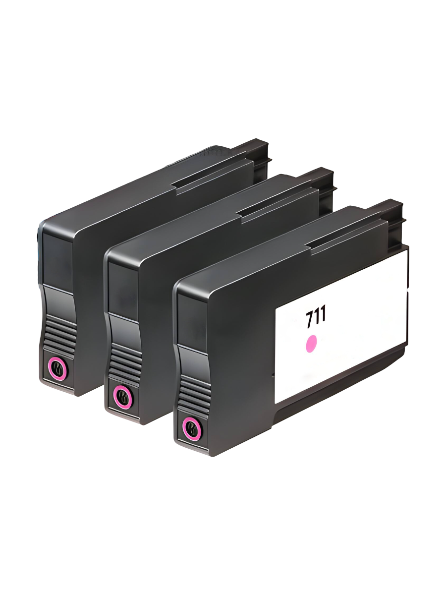 Картриджи №711 х 3 шт для HP DJ T120, DJ T125 пурпурный 1